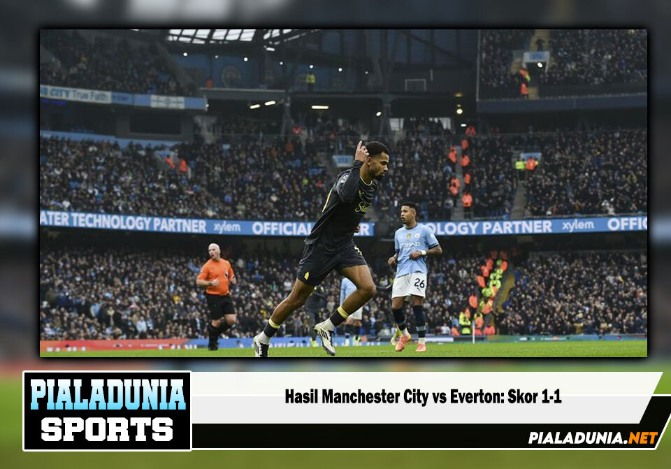 Hasil Manchester City vs Everton